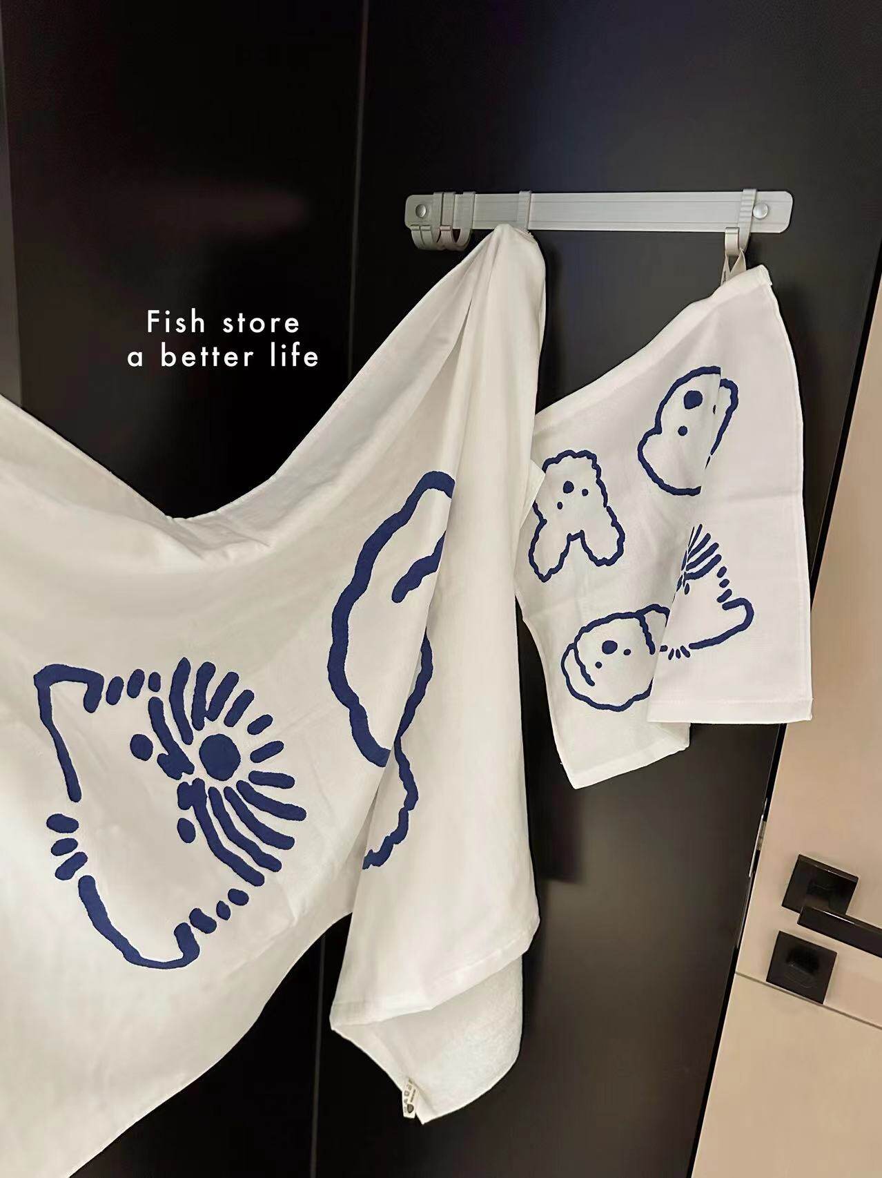 *Fish store*可爱狗狗纱布款毛巾吸水面巾擦手巾洗脸巾浴巾