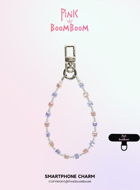 PinKBooM原创方糖串珠手机链挂饰女款精致防丢挂绳手腕带挂链彩色