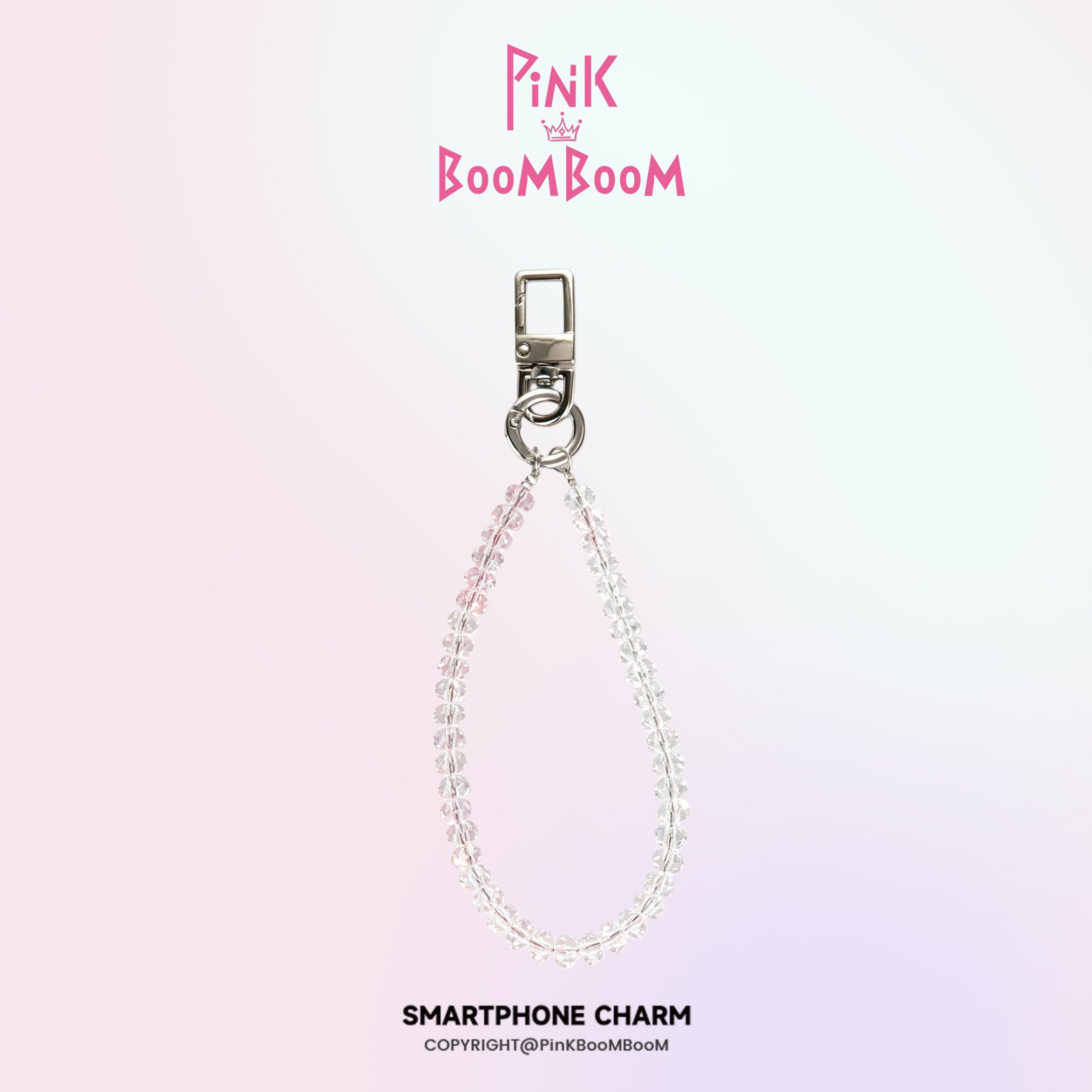 PinKBooM原创冰丝粉白手机链高级感手机壳挂饰