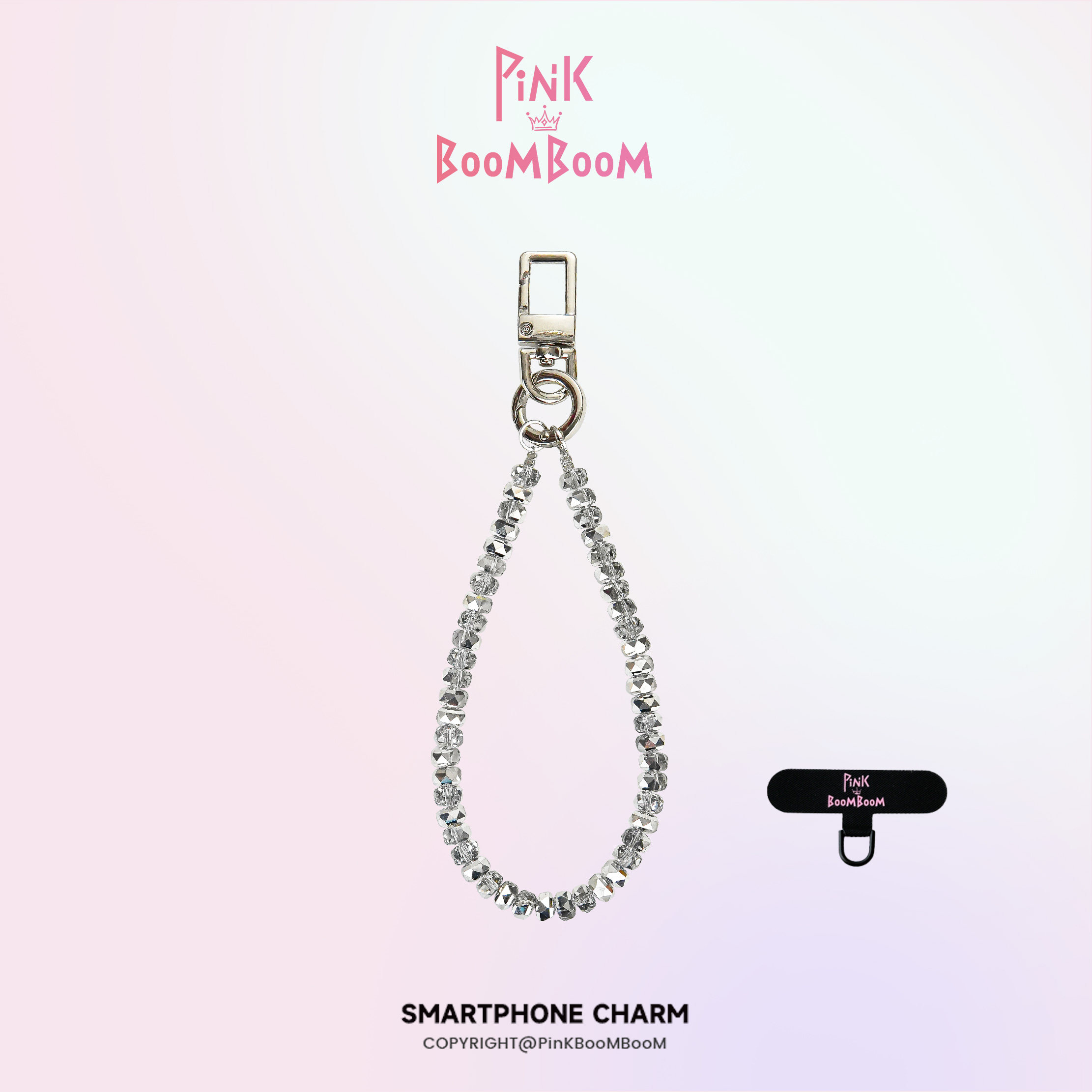 PinKBooM天启新款小众手机链水钻链条手机挂件精致钥匙扣手腕挂绳