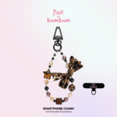 Pinkboom原创豹纹蝴蝶结手机链轻奢小众钥匙挂绳手腕精致高级感女