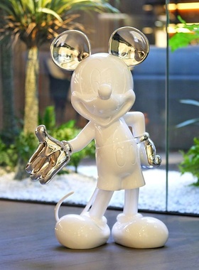 卡通米奇摆件家居酒柜装饰品轻奢客厅网红店铺摆件米老鼠公仔手办