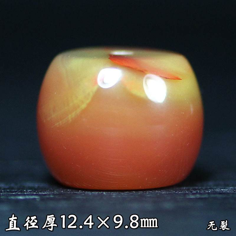 北票战国红直切老型桶珠鼓珠顶珠