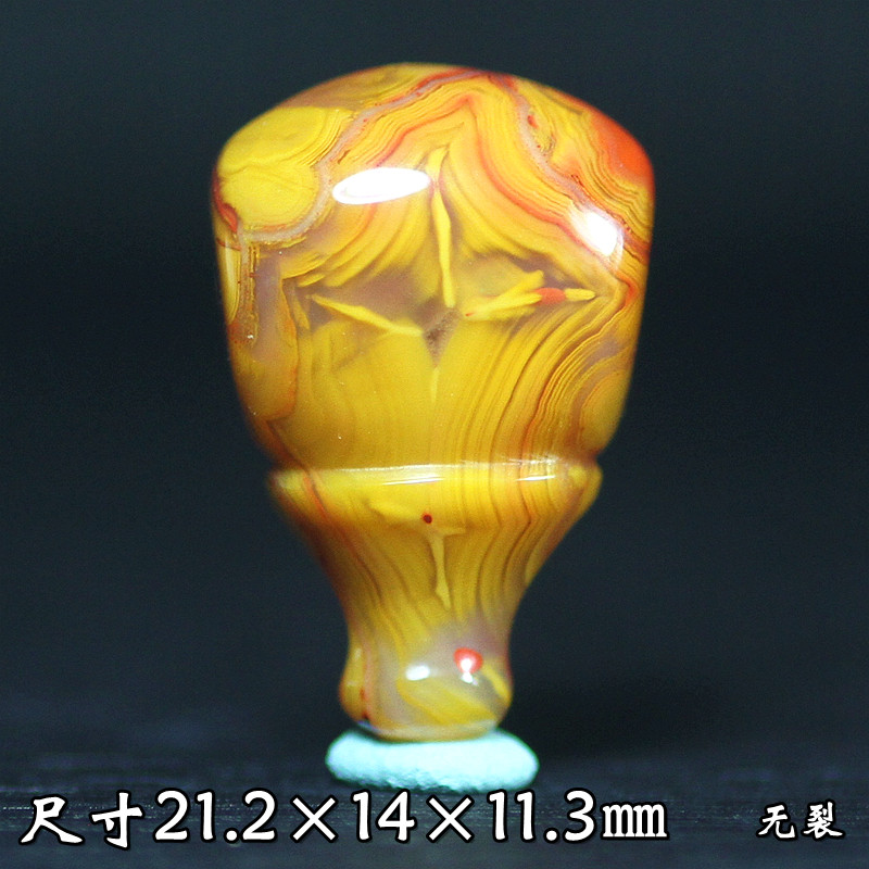 天然北票战国红玛瑙艳红黄鸡油黄一体三通佛塔佛头佛珠手链配饰