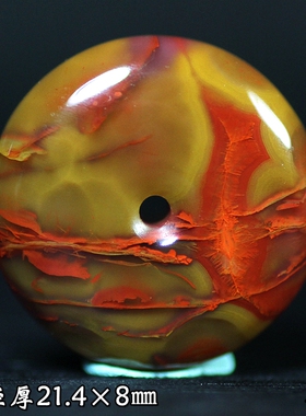 北票战国红平安扣面包扣挂件吊坠