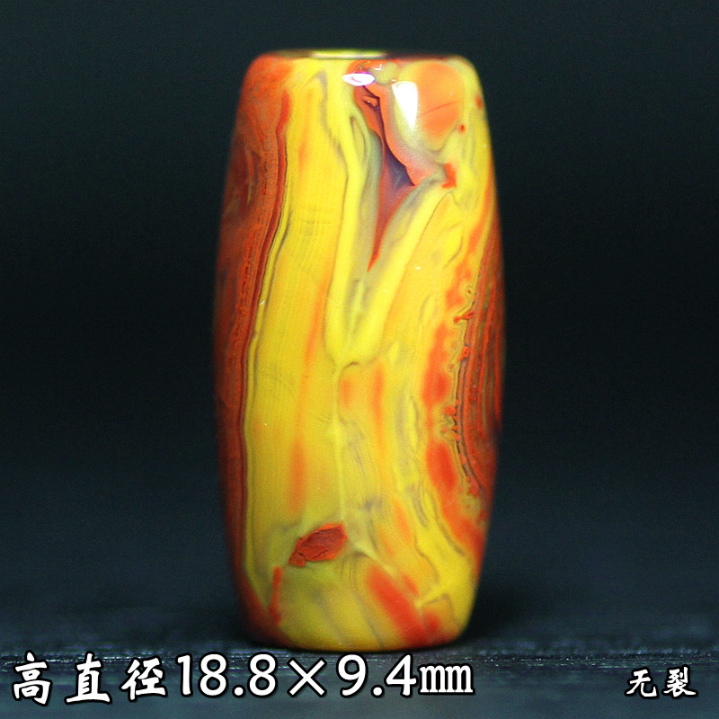 北票战国红勒子桶珠鼓珠顶珠配珠