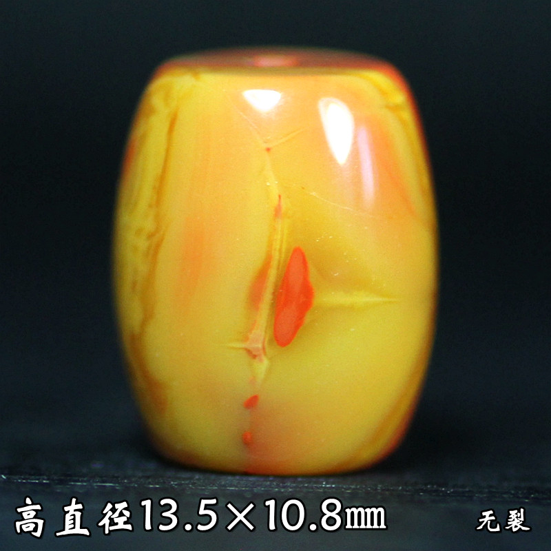 北票战国红勒子桶珠鼓珠顶珠配珠
