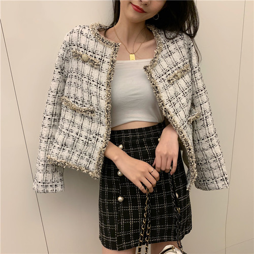 Real price small fragrance coat women's spring and autumn versatile women's French coat fried Street short style fashion