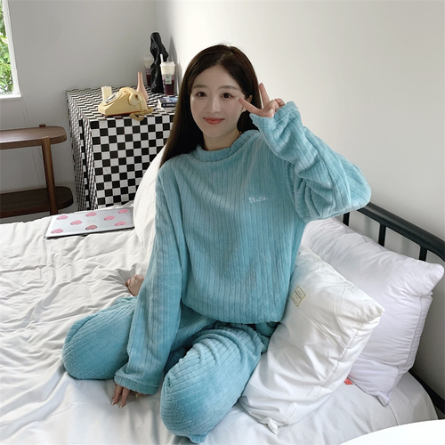 Real price pajamas women's coral velvet winter new thickened Plush home clothes winter winter suit