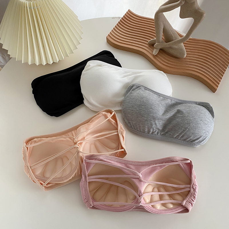 Real auction special price no less strapless bra, home underwear gathered around the chest, anti light summer thin bra