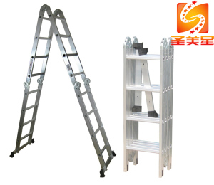 新款铝合金人字梯子/家用便携梯伸缩梯多功能阁d楼梯工程梯折叠平