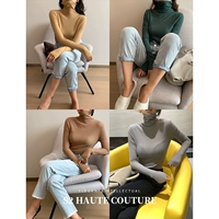 (Spot) giống như cashmere hơn! Cọc len cổ áo cao cấp JI - Đan Cardigan áo len cổ tim