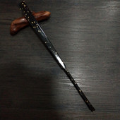 文玩扇子精品9.5寸老艺人大漆鎏金洒金工艺扇骨宣纸折扇苏工扇面