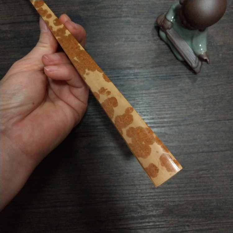 高档文玩空白宣纸折扇红湘妃云南