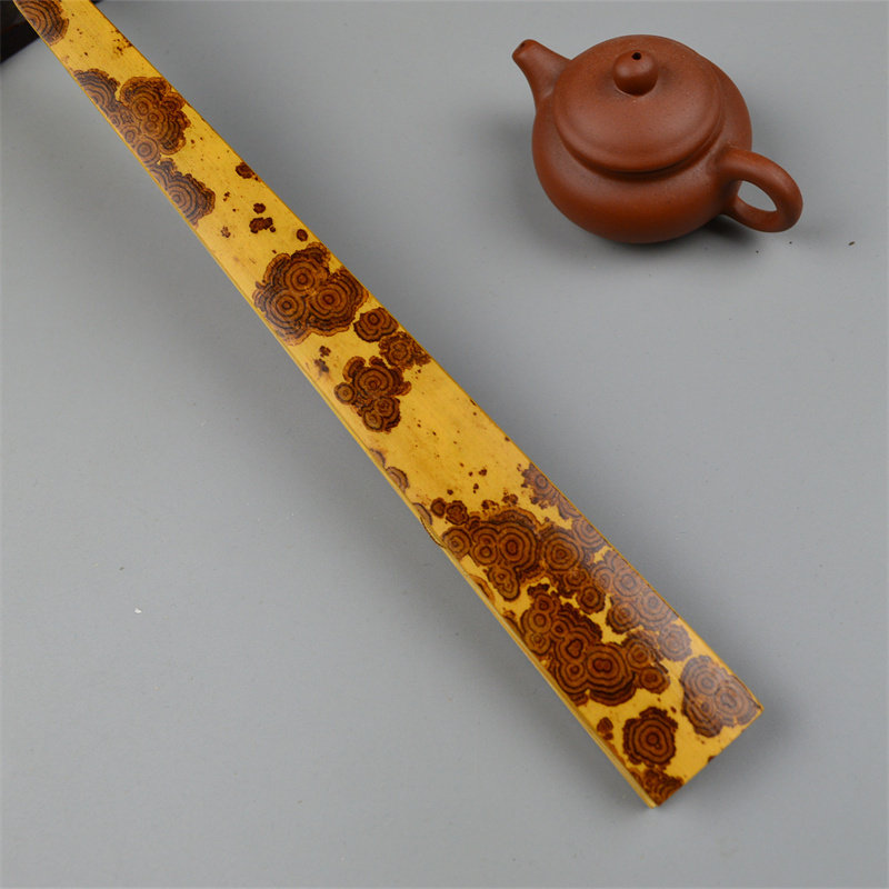 收藏礼品文玩宣纸折扇10寸天然斑竹开山老料云南红湘妃扇骨工艺扇