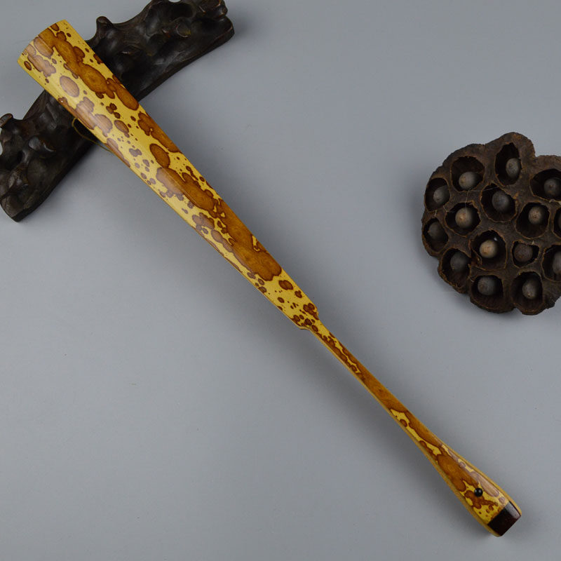 高档文玩空白宣纸折扇一尺男扇天然斑竹老料梅妃扇骨配空白扇面