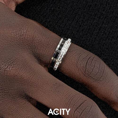 ACITY喜城可转动罗马数字戒指