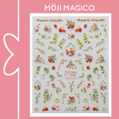 饰贴饰品MN311 茉季 兔子草莓园立体浮雕美甲贴纸防水指甲贴装 312