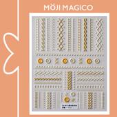 茉季 3973 3972 温柔毛衣纹立体浮雕美甲贴纸防水指甲贴装 饰品3971