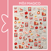 茉季 马年新年可爱小马点钻立体浮雕美甲贴纸防水指甲贴饰品TL454