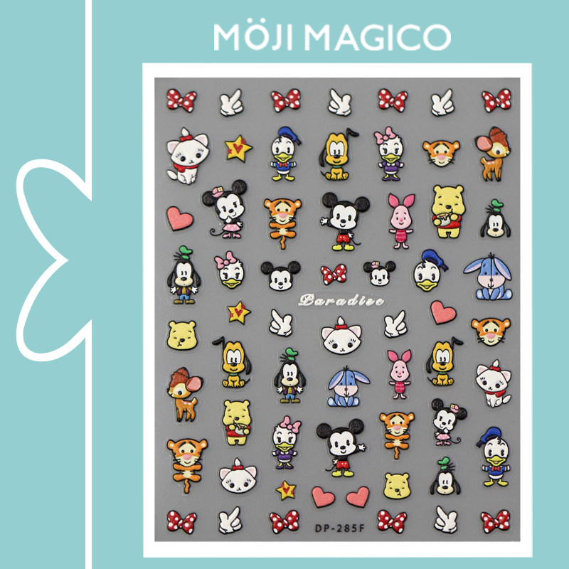 茉季中国美甲贴纸立体浮雕效果