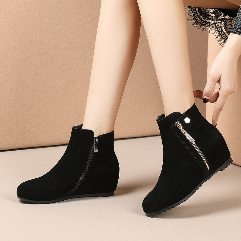 The increase in Bootie Flat bottom Riding boots spring and autumn Scrub cowhide Single boots genuine leather shoes Versatile Women's Boots 2020 new patternin the Women's Shoes, Boots  category - from Buy2taobao.com to provide professional Taobao agent buy service