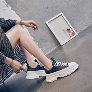 ggcc娜扎朱莉麦昆厚底女牛皮小白鞋松糕增高休闲鞋女板鞋清仓清仓