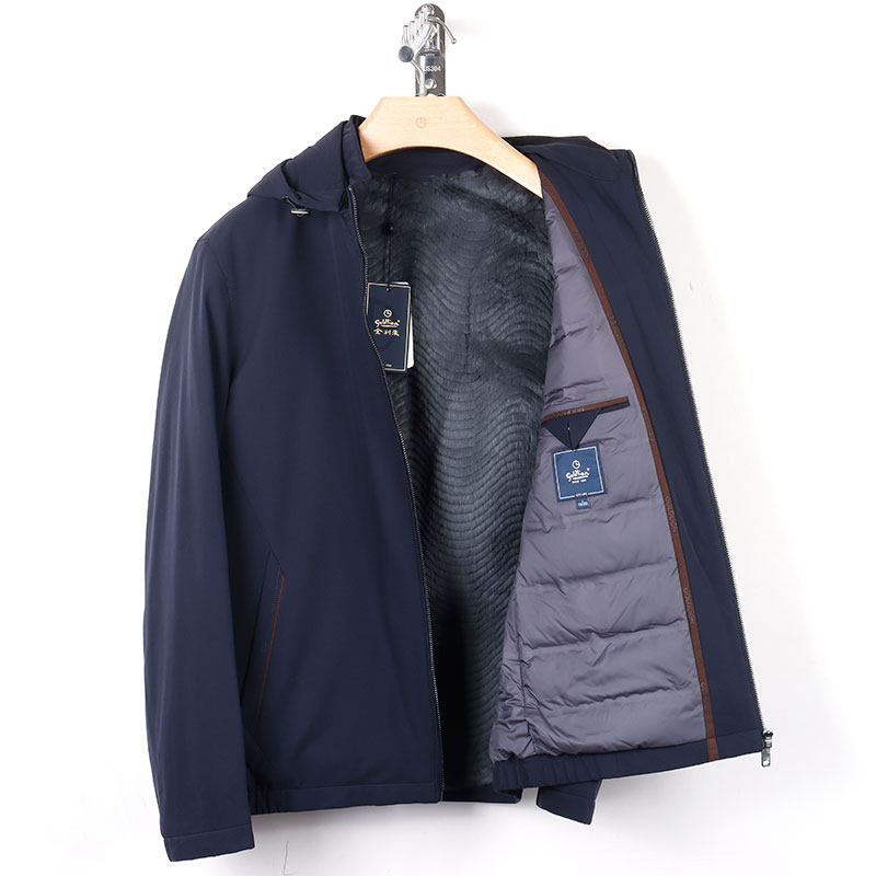 金利来尼克服白鹅绒兔毛内胆保暖棉服外套新款MNS22141401-95