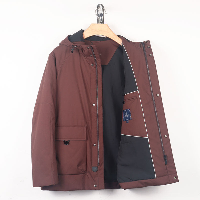金利来商务棉衣 冬季连帽保暖男士工装棉服外套MXS21141411-95/77