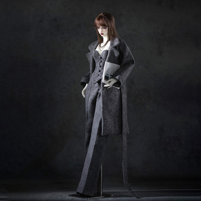 DollZone三分灰色套装bjd娃衣 点击详情页图片跳转至购买链接！