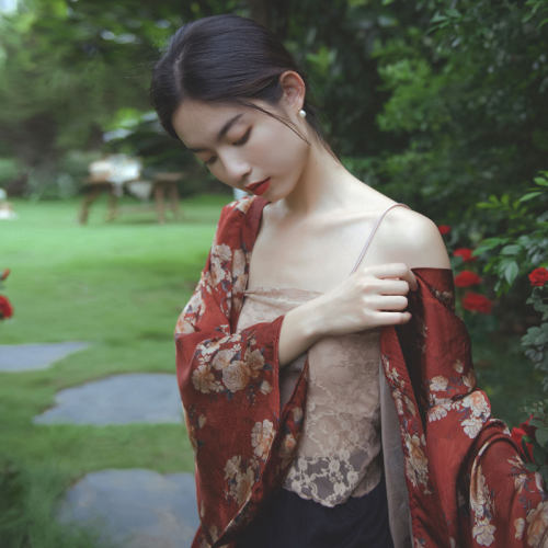 改良版汉服熟女中国宽松大袖开衫