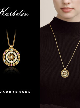 国潮【多彩福牌】设计师款项链~8947