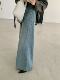 拖地裤 sky2025新款 显瘦牛仔裤 女设计感小众高腰大阔腿裤 韩版 时尚