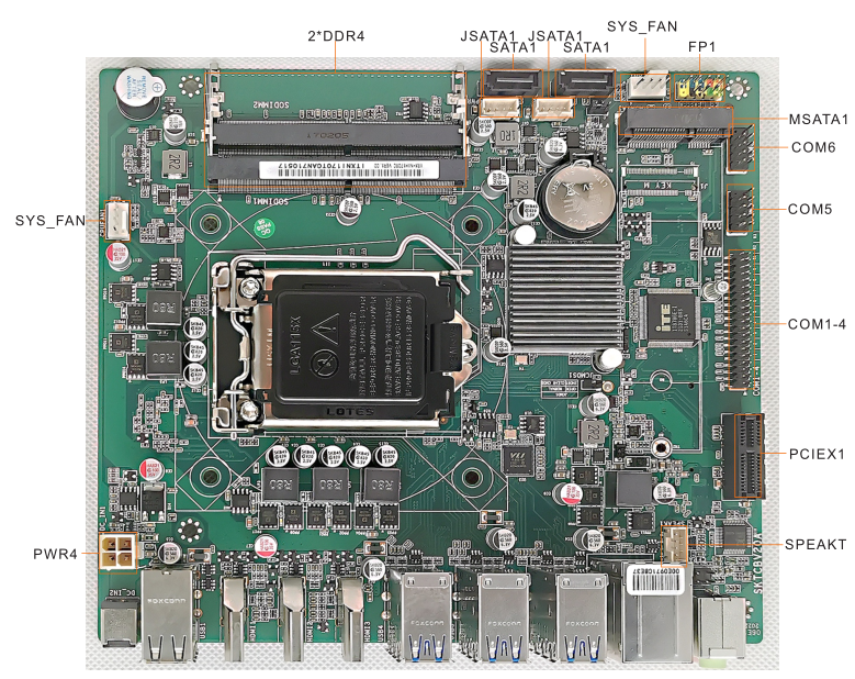 DX-H170TC工控主板18个USB