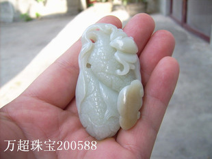 和田玉糖白玉挂件.岁岁平安如意福.万超珠宝200588!