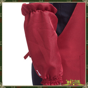 可爱韩式家用袖套 服务员套袖 家庭主妇袖套7095604X暗红色袖套