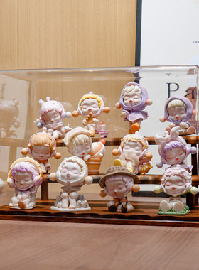 盲盒收纳展示架泡泡马特公仔摆放架透明手办模型立牌防尘娃娃柜子