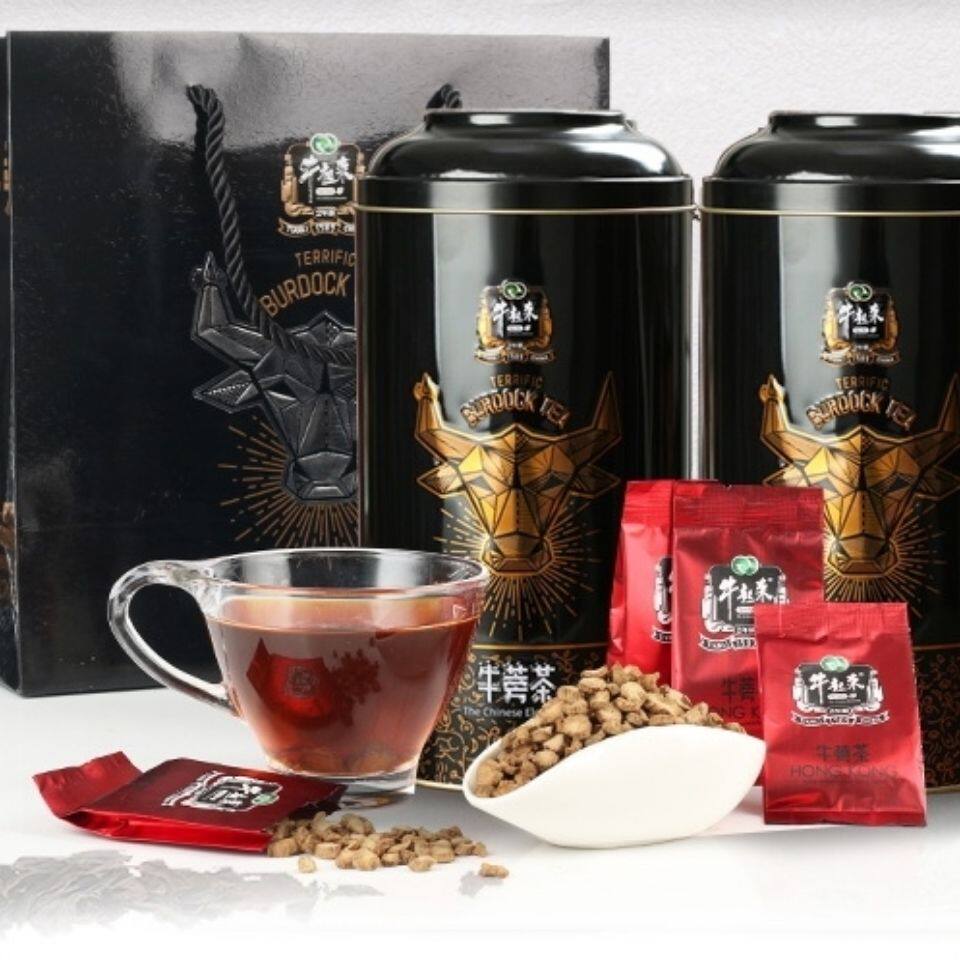 2罐批发徐州天利牛蒡茶200克牛起来罐装黄金牛旁片牛膀根特产包邮