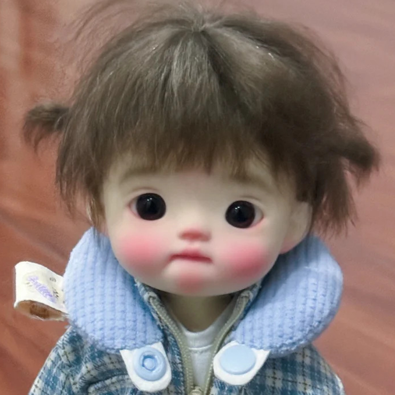 bjd正版娃娃小6分大头娃娃点点少点鱼小布娃娃bjd裸娃化妆