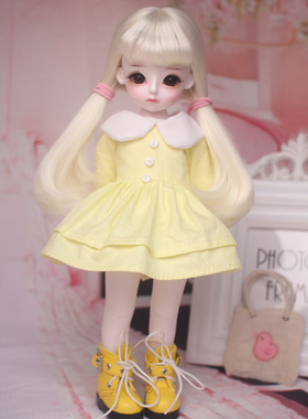 bjd娃娃 sd娃娃 梅丽莎 1/4  1/6  1/8  黄色连衣裙 娃衣 不单拍
