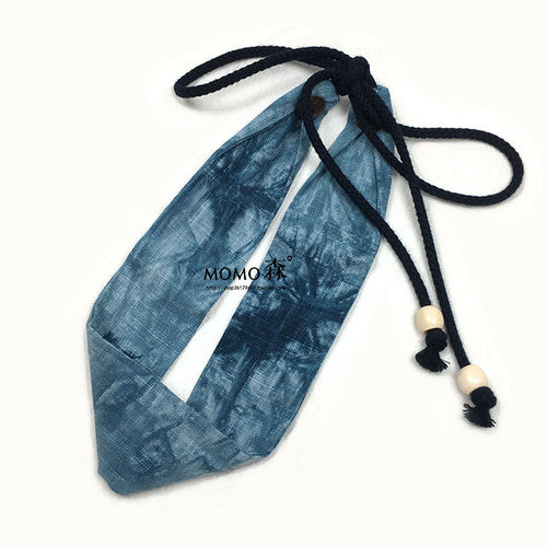 男生扎染民族风一字打结原创束发