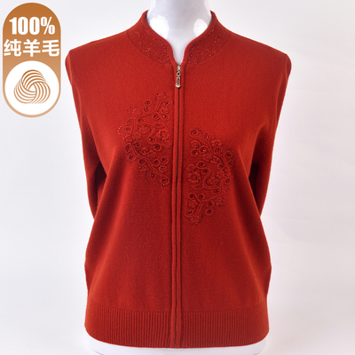 中老年羊绒衫大码宽松毛衣外套