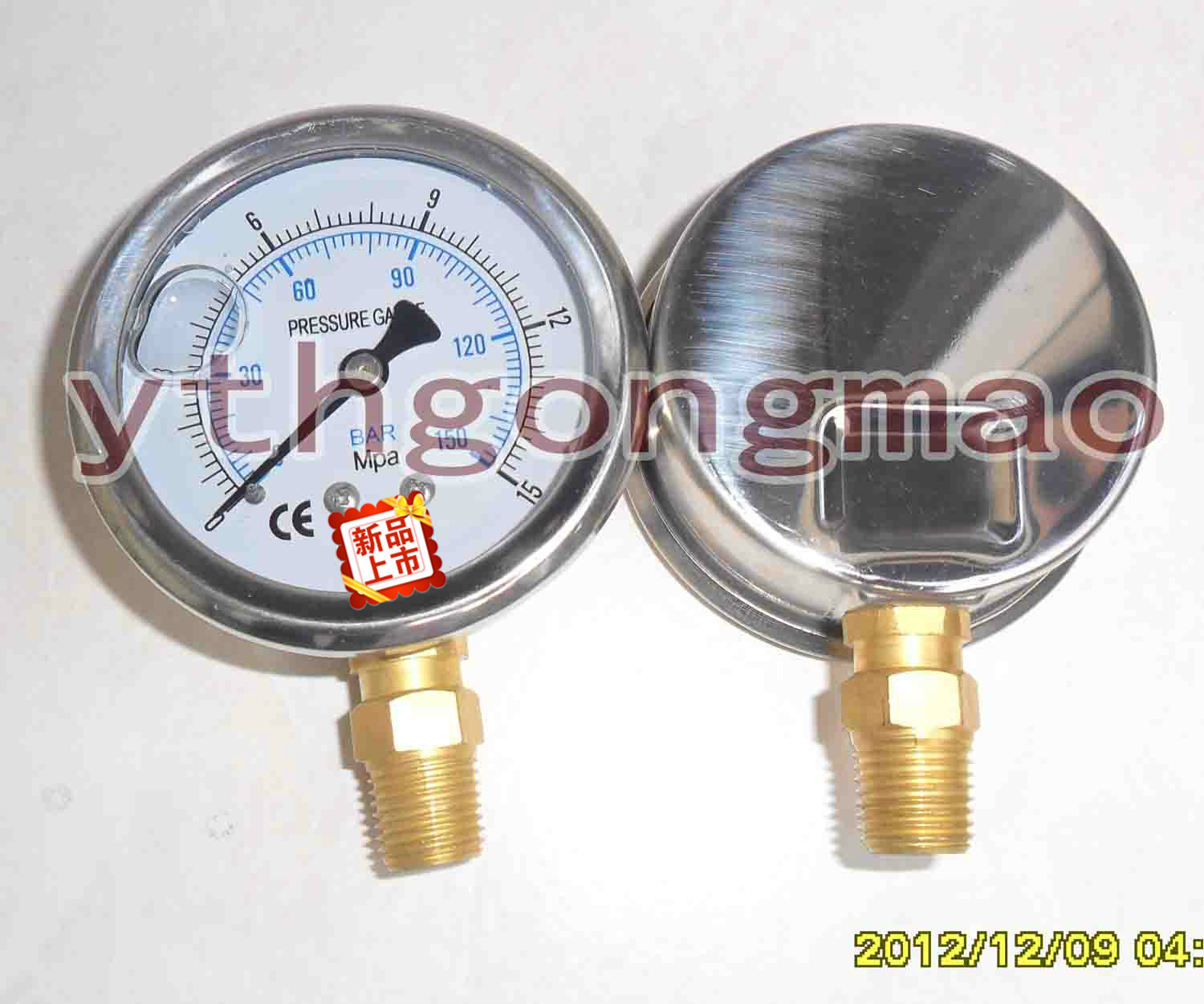 压力表，水压表，YN-63 0-15mpa/0-150bar，油压表，液压表