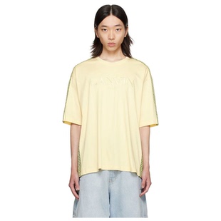 Curb 黃色 浪凡 體恤透氣寬松 恤男休閑新款 Side LANVIN