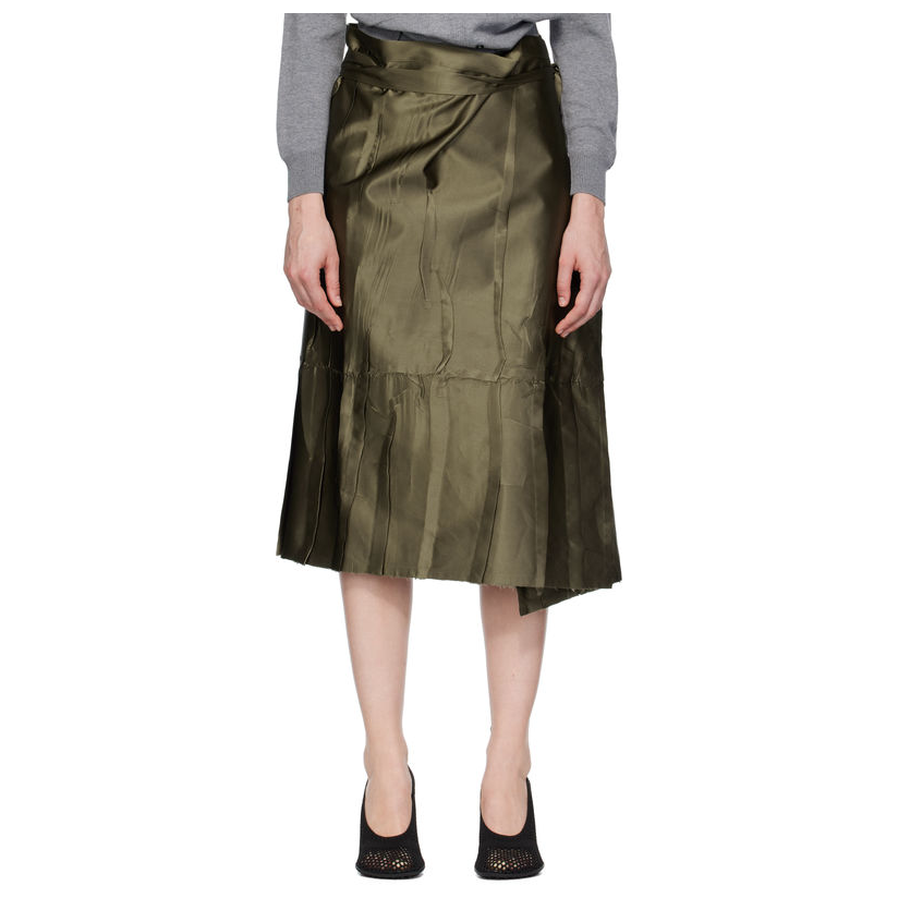 MARIE ADAM-LEENAERDT 卡其色 Apron Flat 半身裙女婚礼裙OL风