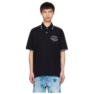 黑色 District Amiri Arts 男 Polo 衫
