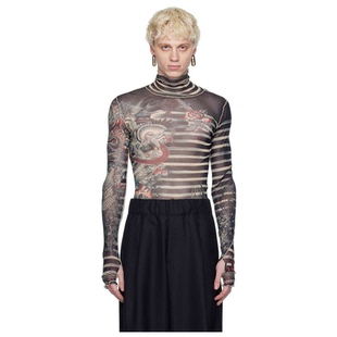 海军蓝印花高领衫 Jean 让·保罗·高缇耶 Paul 男 Gaultier