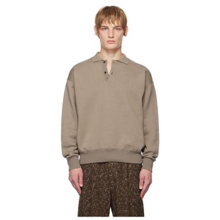 Polo Soft Sweat 男 衫 棕色 Auralee Smooth