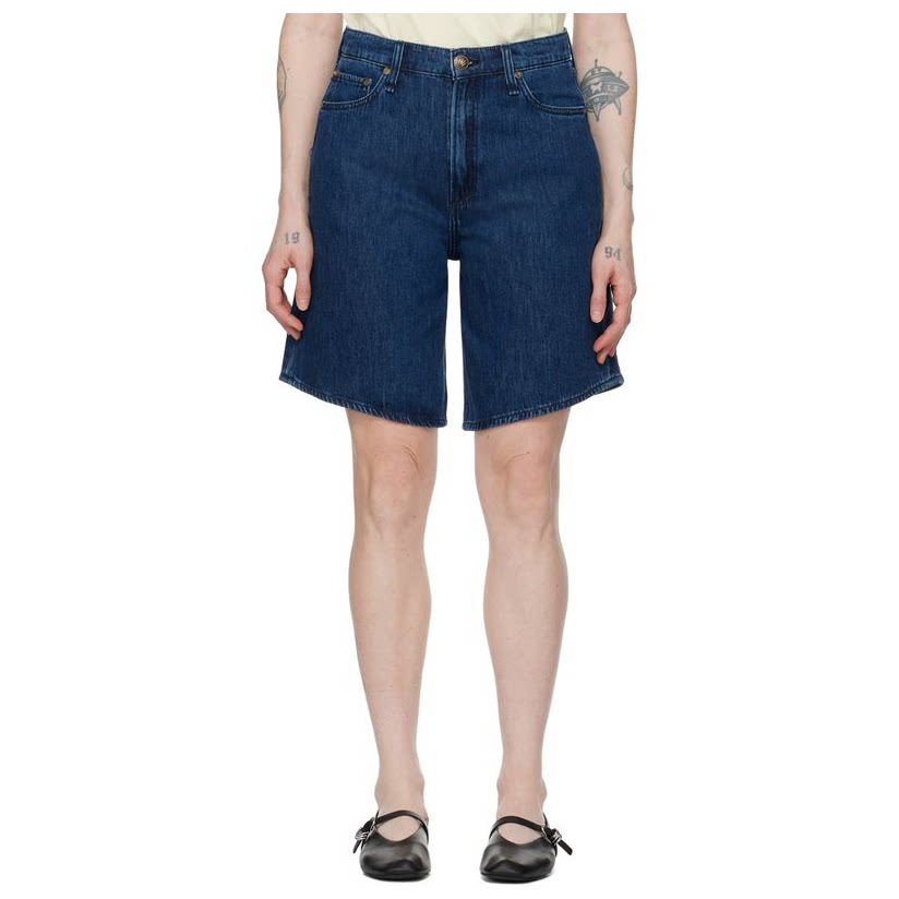rag  bone 瑞格布恩 海军蓝 mckenna 牛仔短裤女