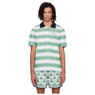 白色 Stripe Casablanca Gradient 男 Polo 衫